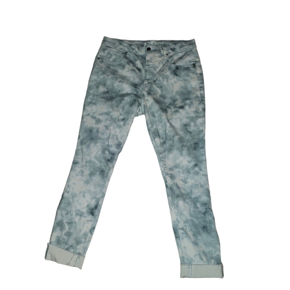 Good American Cloud Tie Dye Good Legs Fray Hem Denim Jeans - Picture 1 of 8